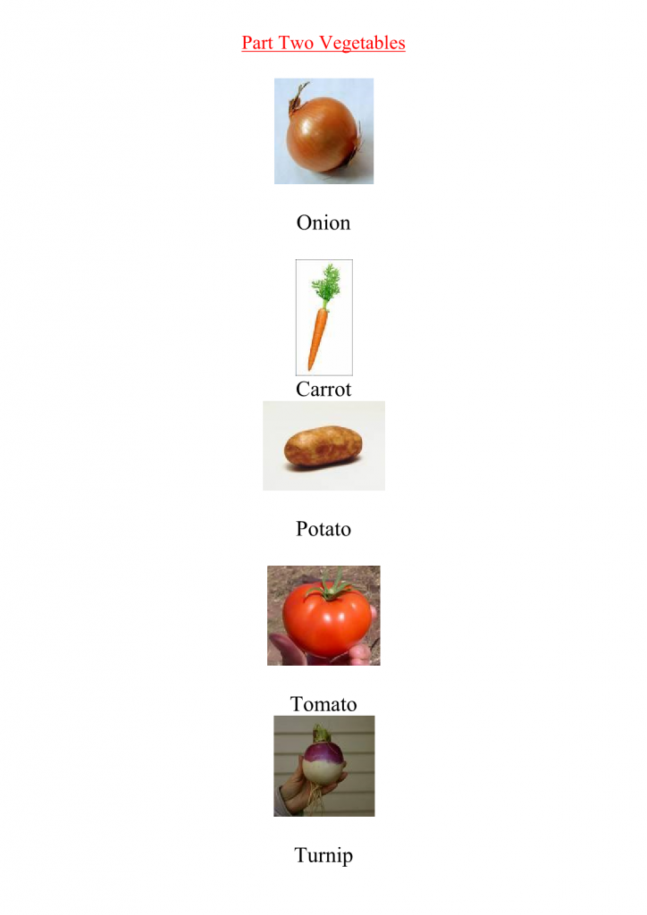 درس Food and Drink:Vegetables Vocabulary  للسنة الثالثة إعدادي